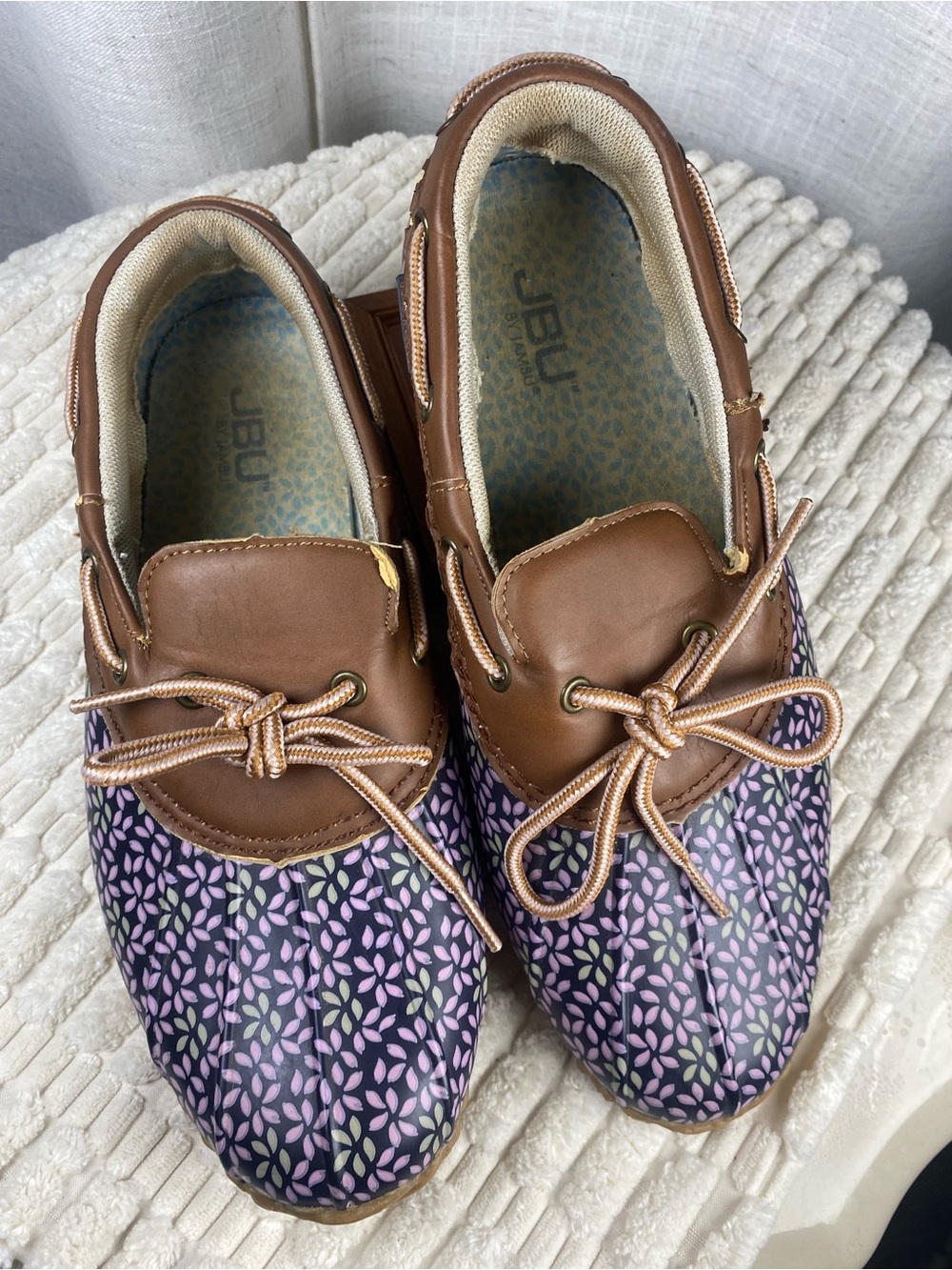 JBU Jambu Gwen Garden Ready Waterproof Duck Shoes Floral Purple Size 8.5 M - Picture 3 of 11